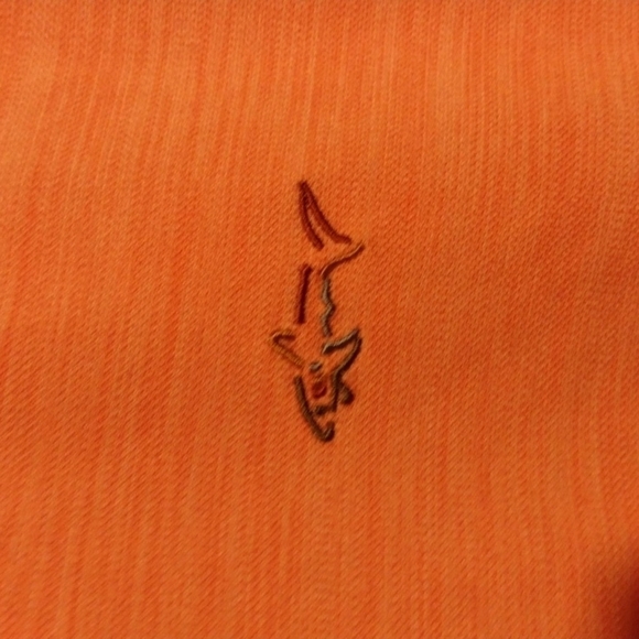 MEN'S Greg Norman PlayDry Polo. L. Washed Orange. - Picture 2 of 5